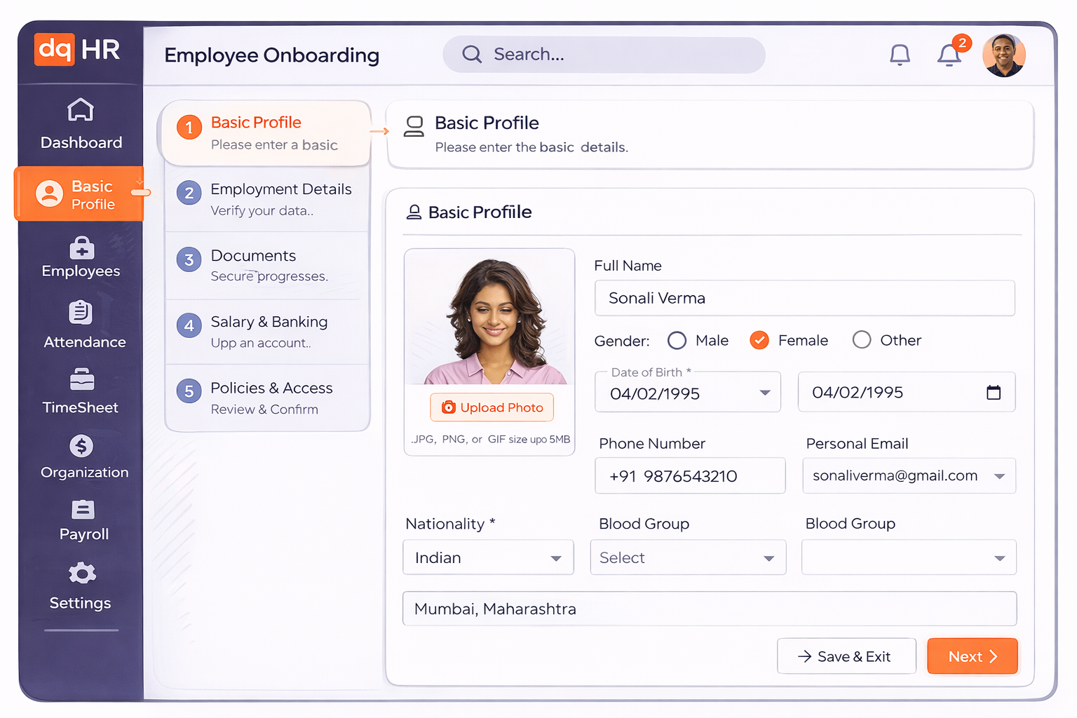DataqHR Onboarding & Payroll